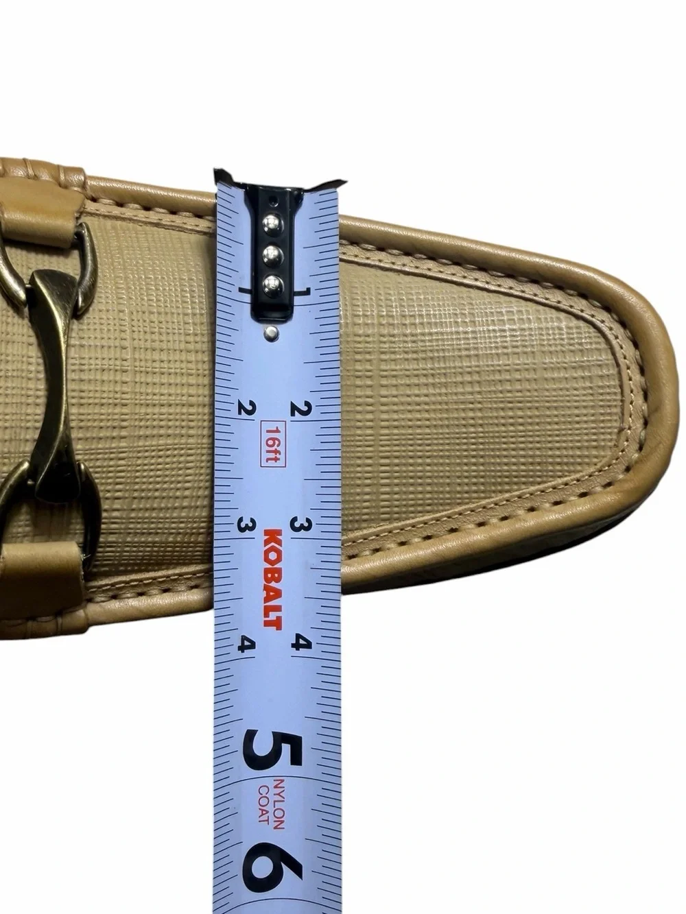 Donald Pliner Ted Loafer tan and golf hardware size 13M NEW